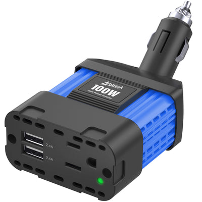 Ampeak 100W Power Inverter, Safely and Portable Car Inverter, Blue