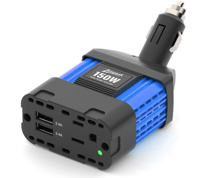 Ampeak 150W Power Inverter, Safely and Portable Car Inverter, Blue